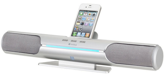 SoftBank SELECTION スタイリッシュDockスピーカー for iPhone 　ホワイト